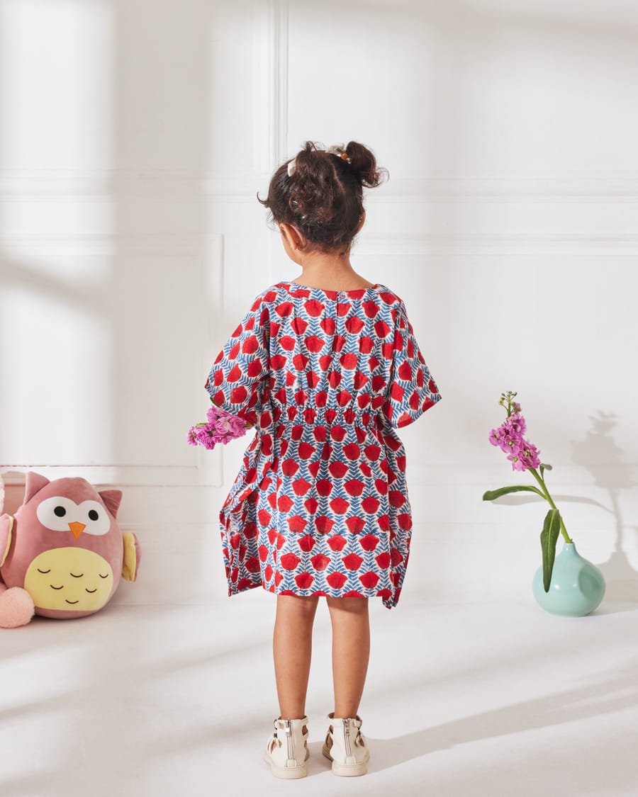 Cute Toddler Baby Girls Beachwear Cover Ups Balls Tassel Loose Swim Cover-ups Dress