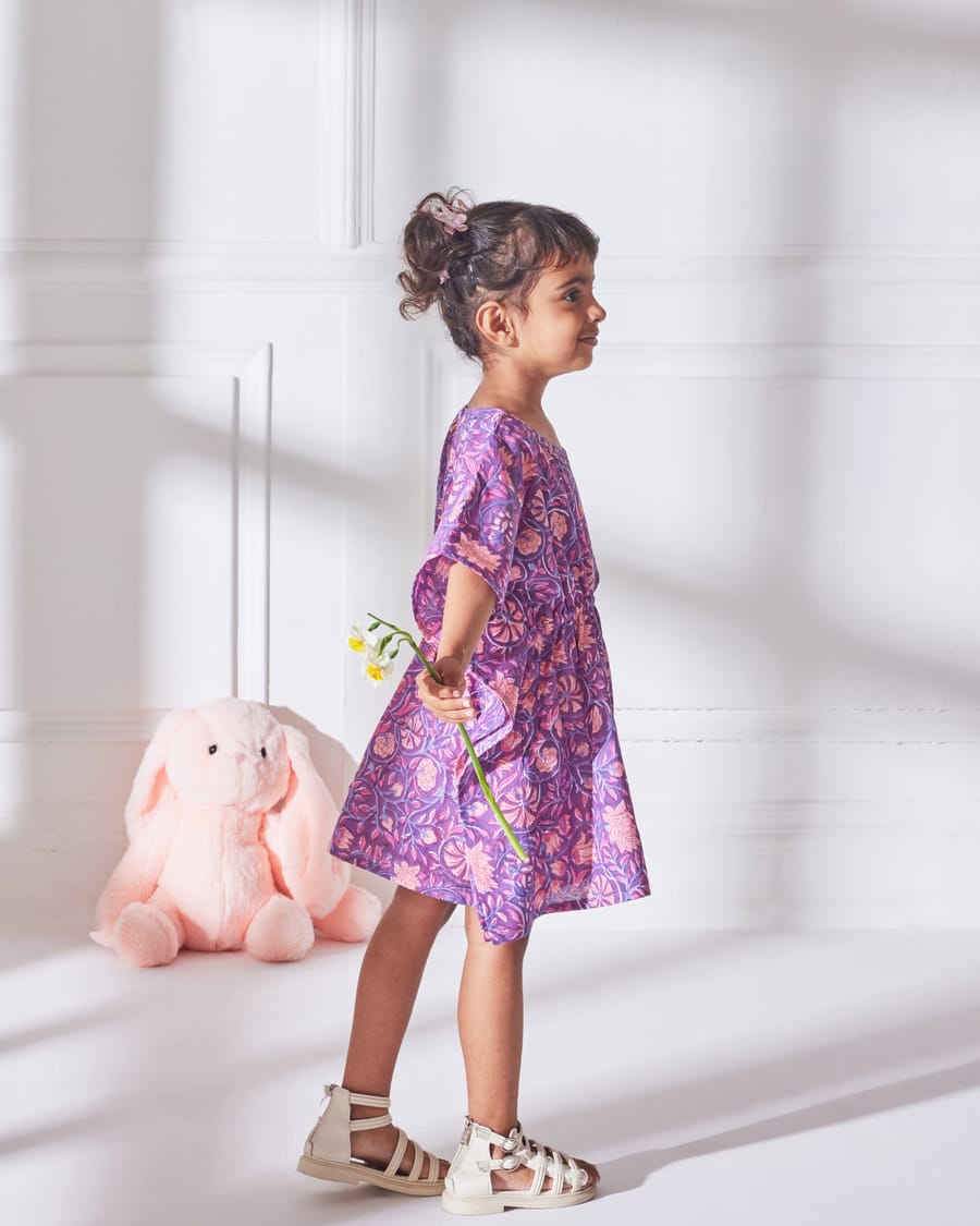 Cute Toddler Baby Girls Beachwear Cover Ups Balls Tassel Loose Swim Cover-ups Dress