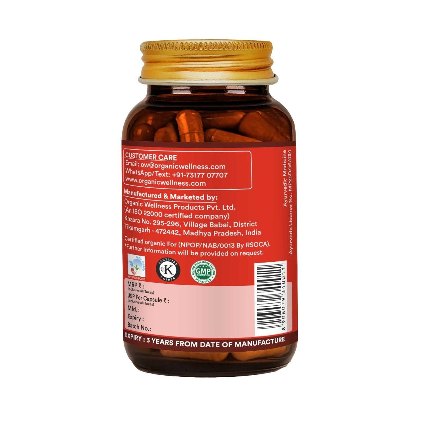 Organic Wellness Ashwagandha W+ Capsules