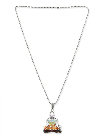 Women's Silver-Toned Blue Silver-Plated Handcrafted Chain - Ruby Raang