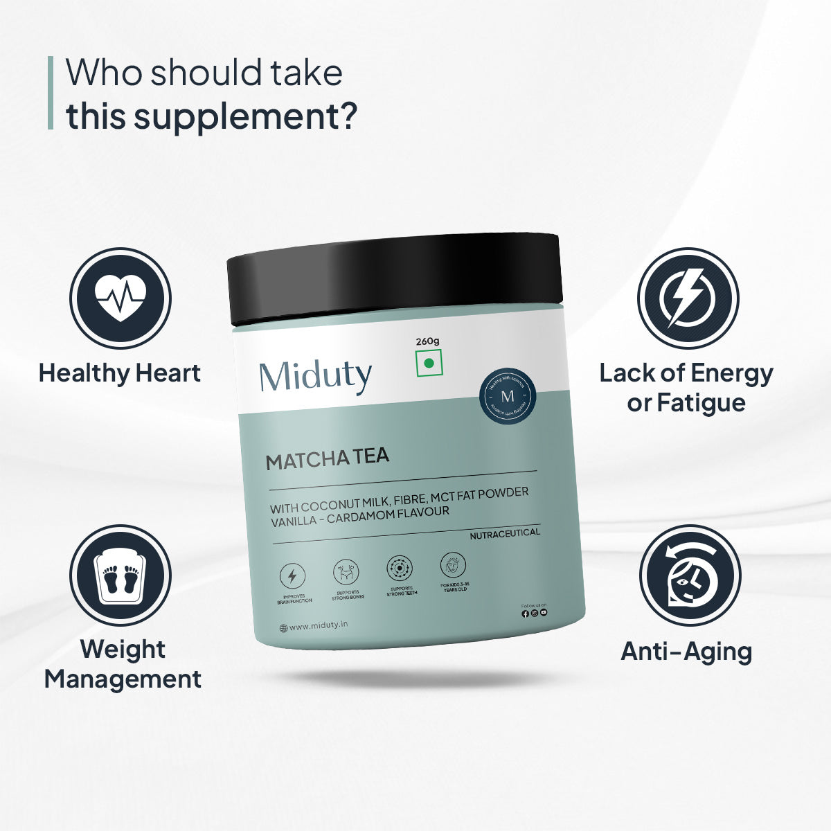 Miduty By Palak Notes Matcha Tea - 260 gms
