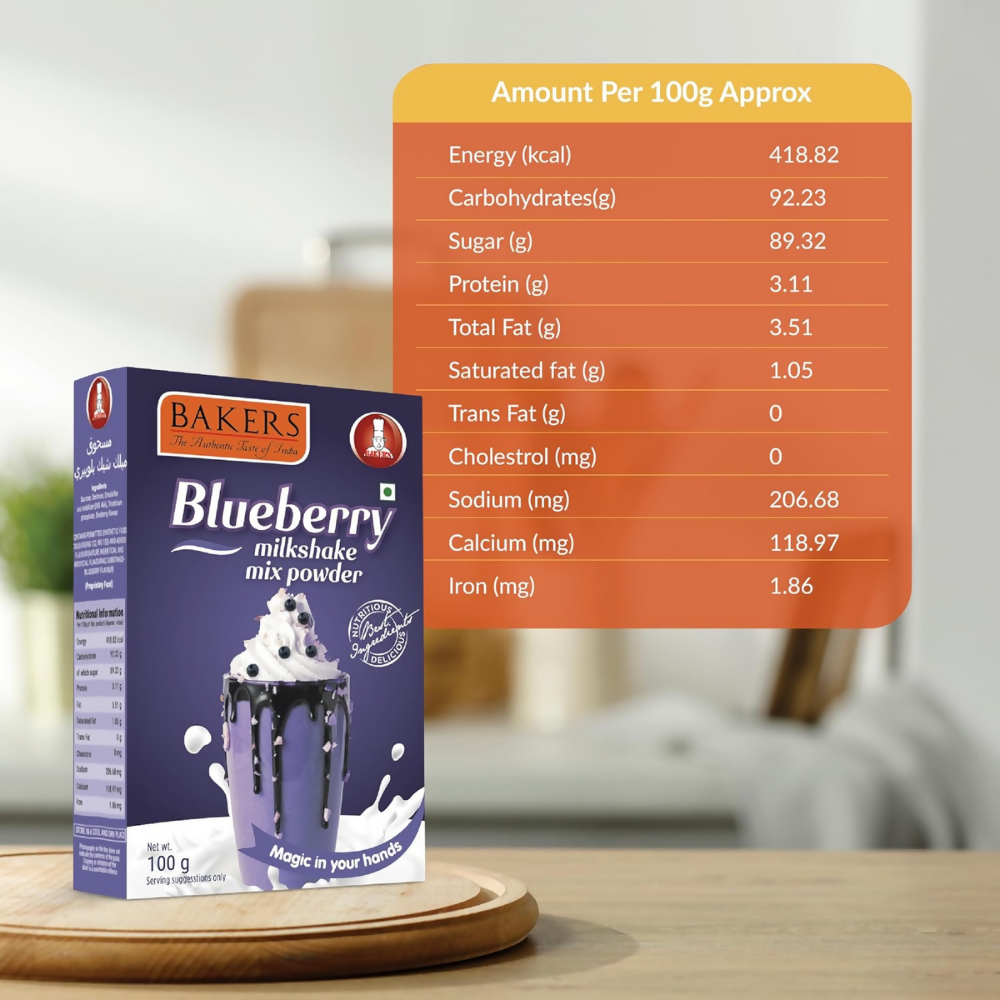 BAKERS Milk Shake Mix Powder - Blueberry Flavor