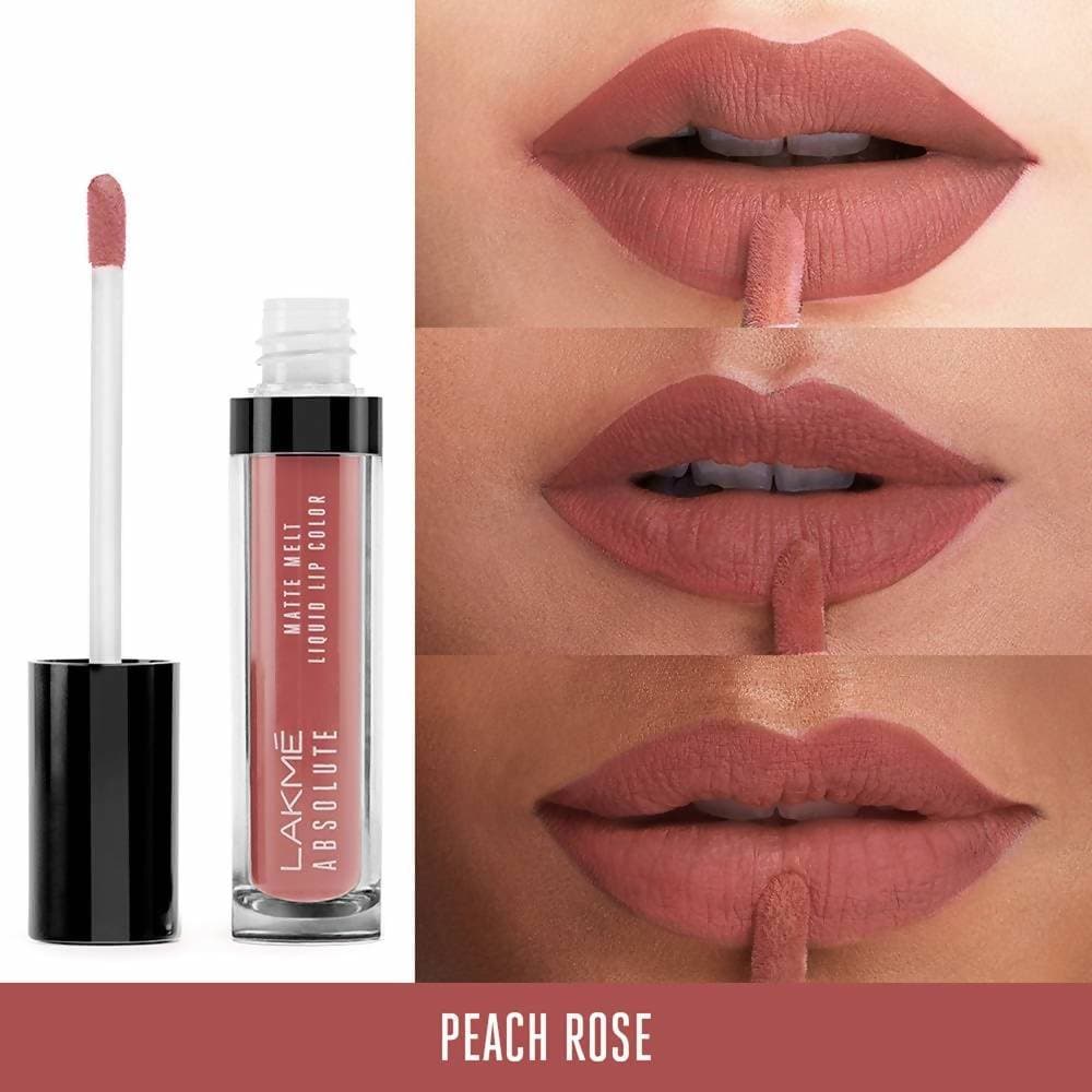 Lakme Absolute Matte Melt Liquid Lip Color Peach Rose - 6 ml