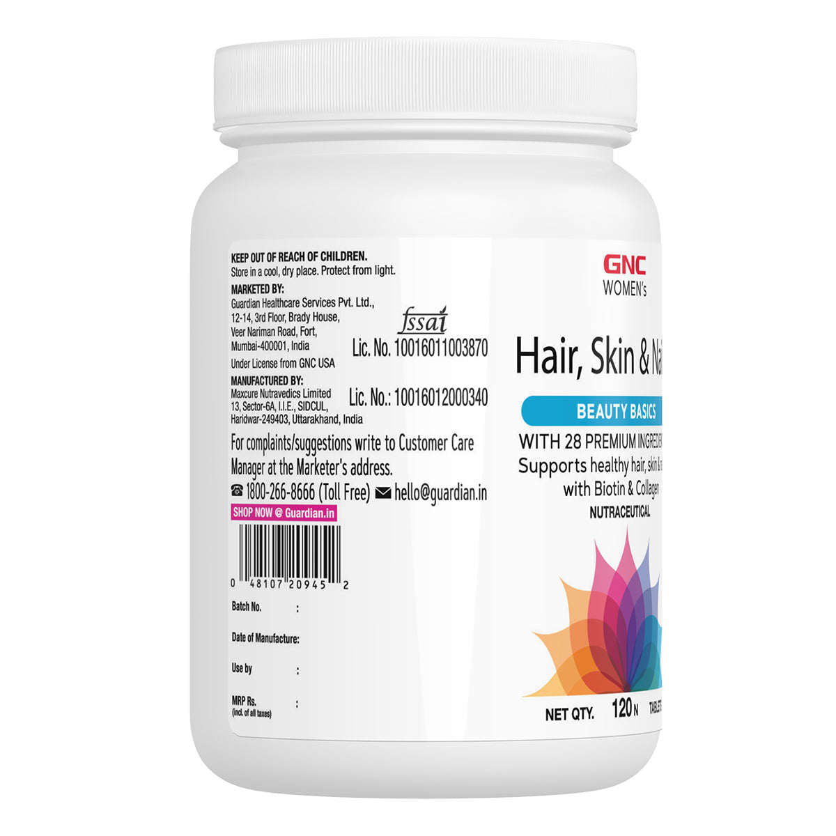 GNC Women's Hair Skin & Nails - 120 tabs