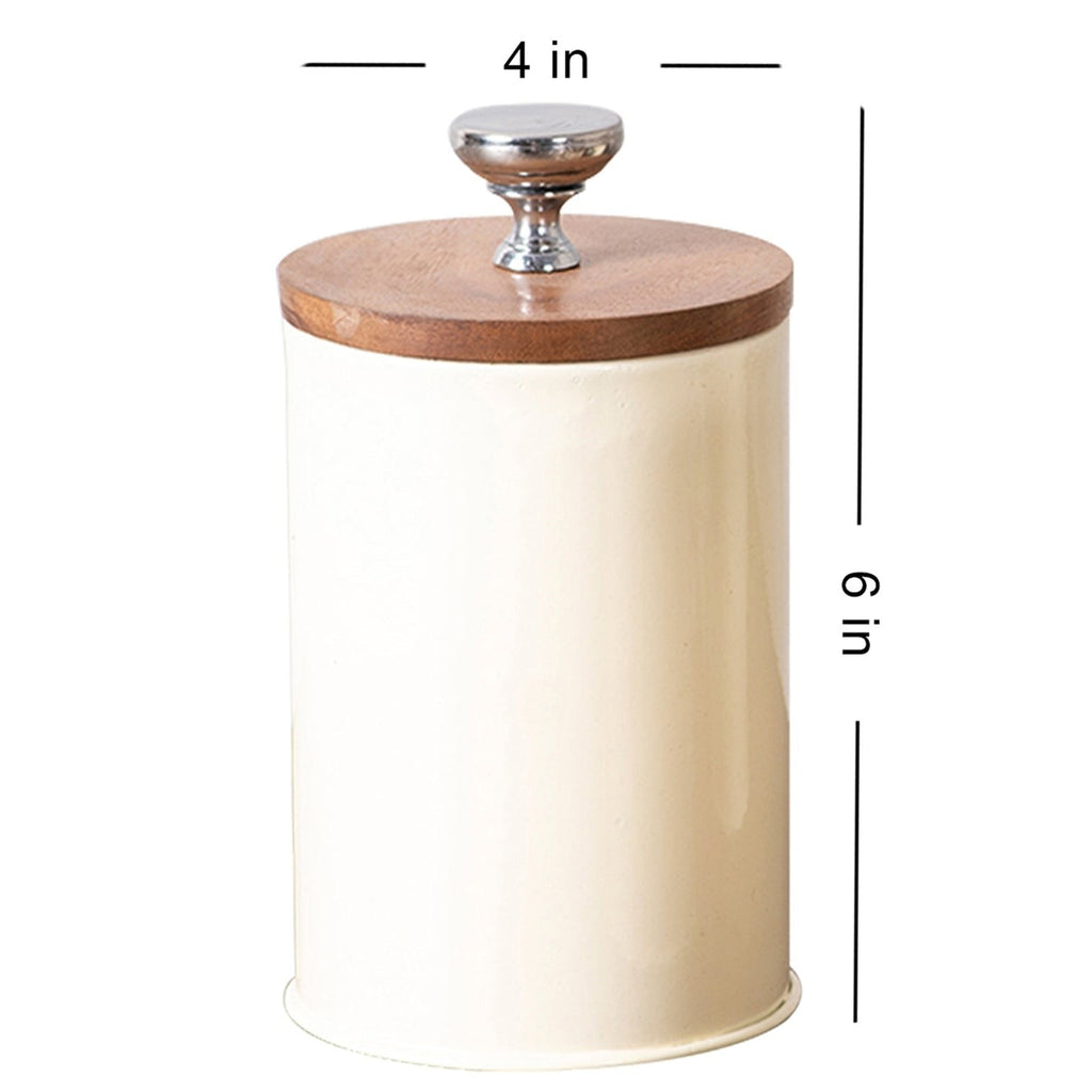 Nestroots Cache Kitchen Canister Jars Cream Set of 3