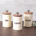Nestroots Cache Kitchen Canister Jars Cream Set of 3