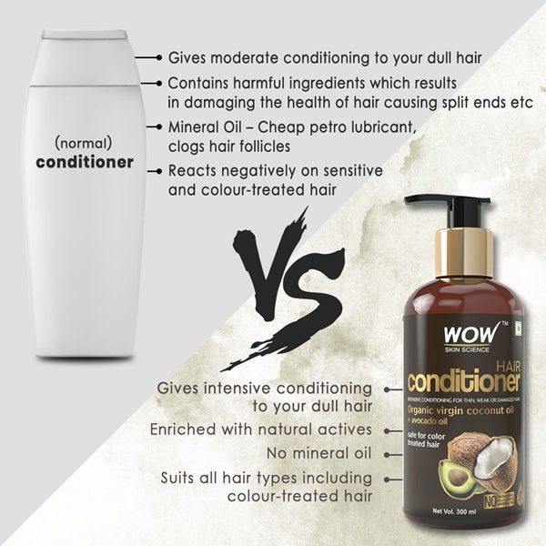 Wow Skin Science Hair Conditioner With Coconut & Avocado Oil - 300 ml