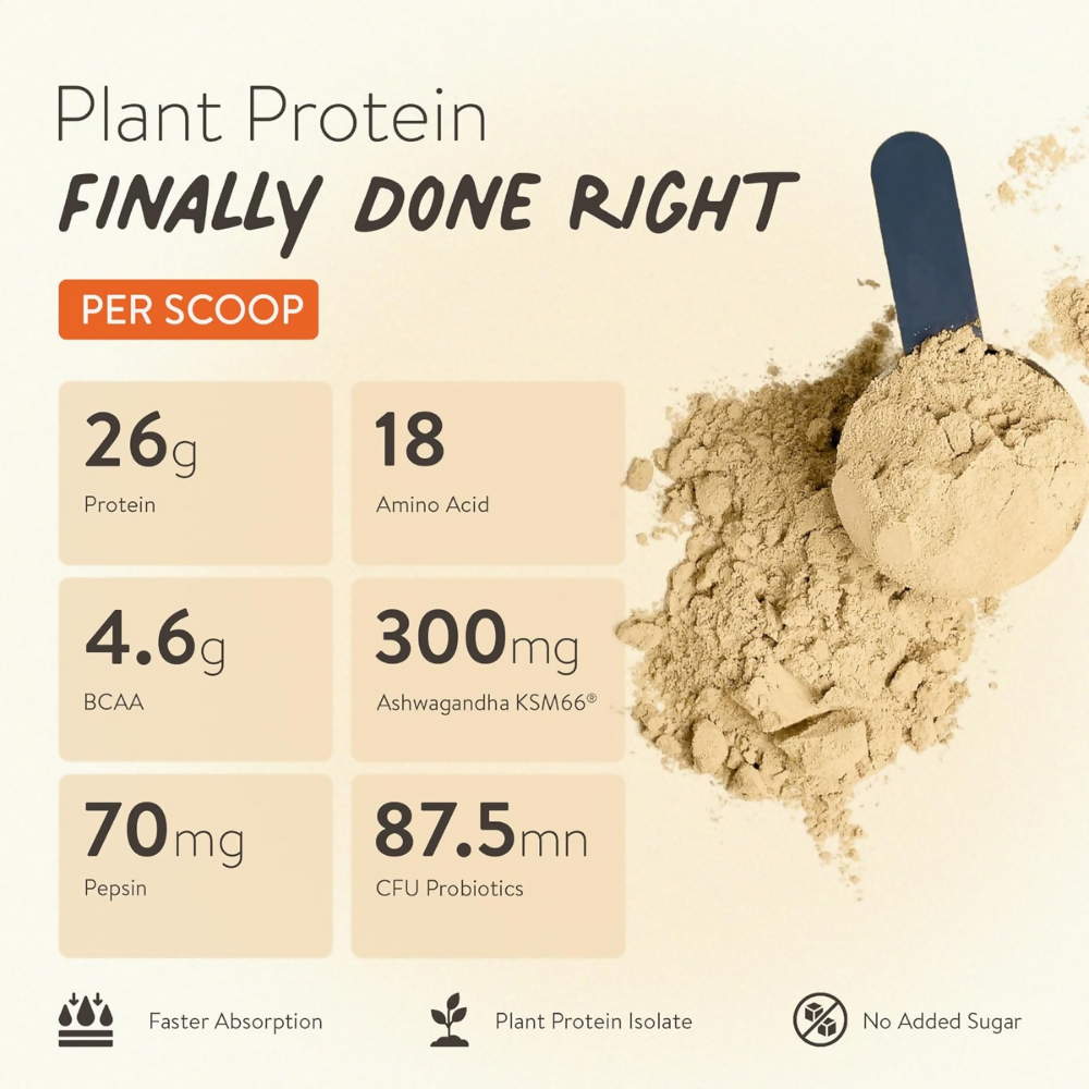 Happy Cultures 26g Tastiest Plant Protein| Kesar Badam Pista