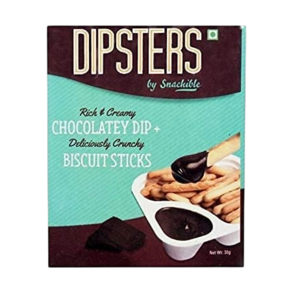 Snackible Dipsters Chocolate Dip With Biscuit Sticks