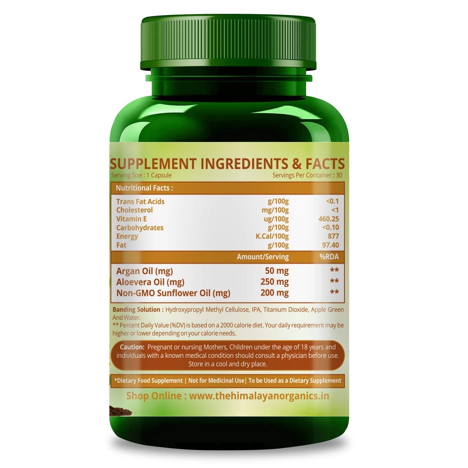 Himalayan Organics Plant-Based Vitamin E Capsules