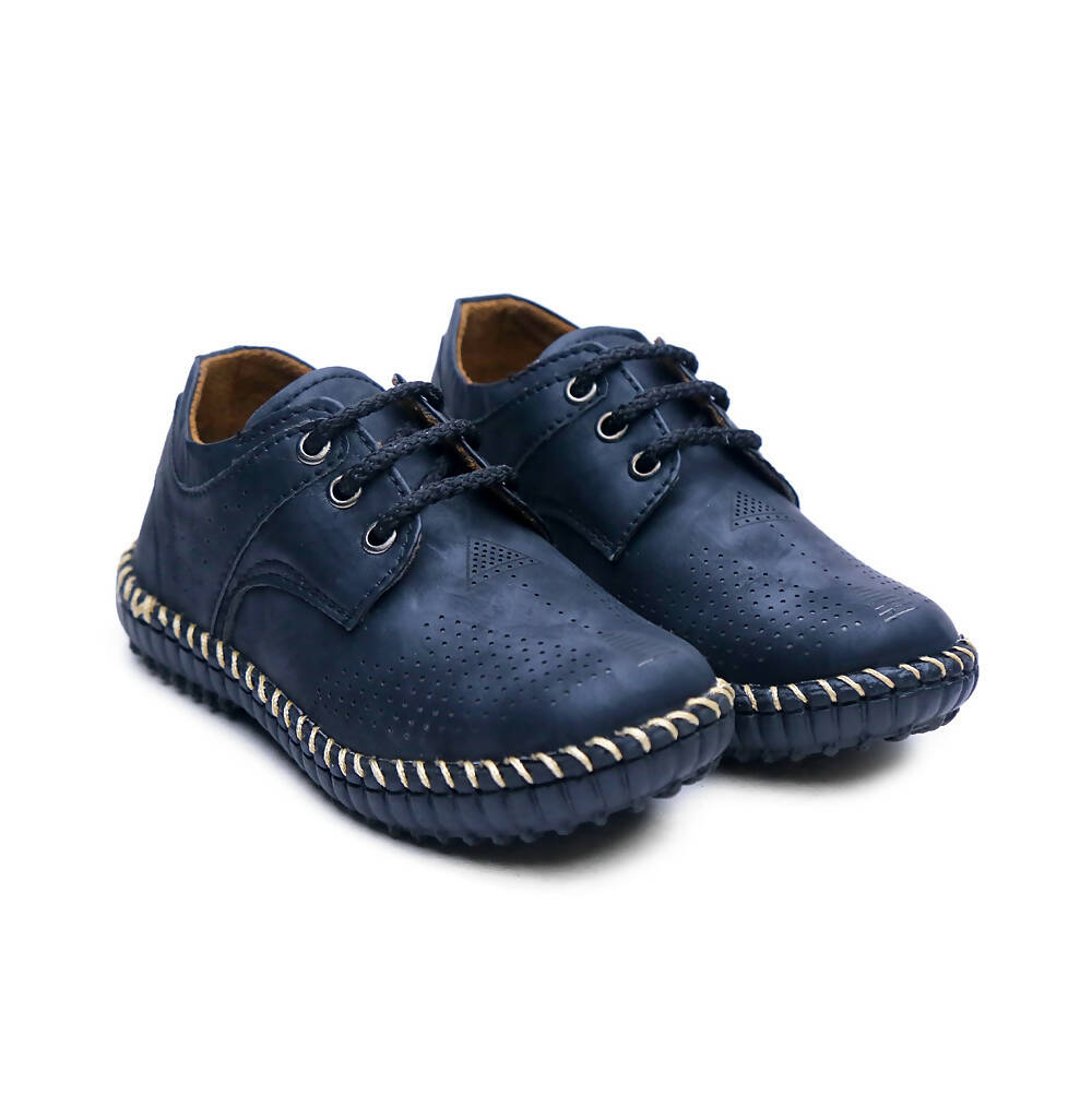 Tiny Bugs Boys Casual Lace Up Shoes - Black