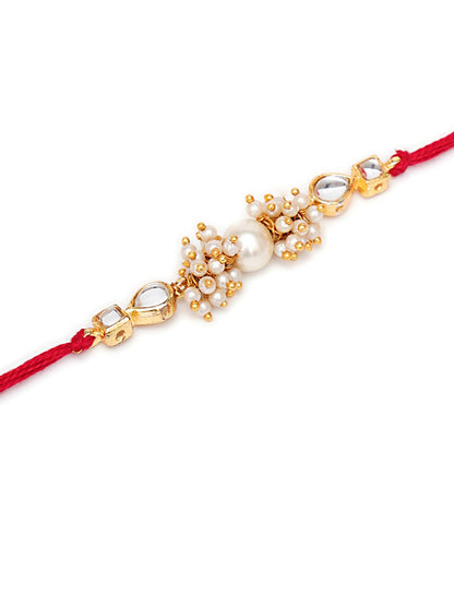 Designer kundan Rakhi - Ruby Raang