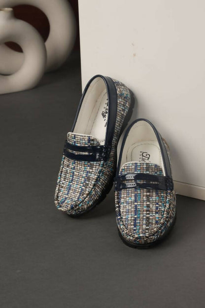 Tiny Bugs Boys Printed Slip Ons Loafers - Blue