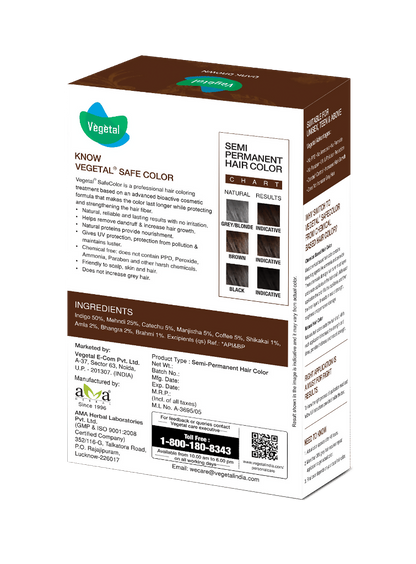 Vegetal Safe Color For Beard - Dark Brown