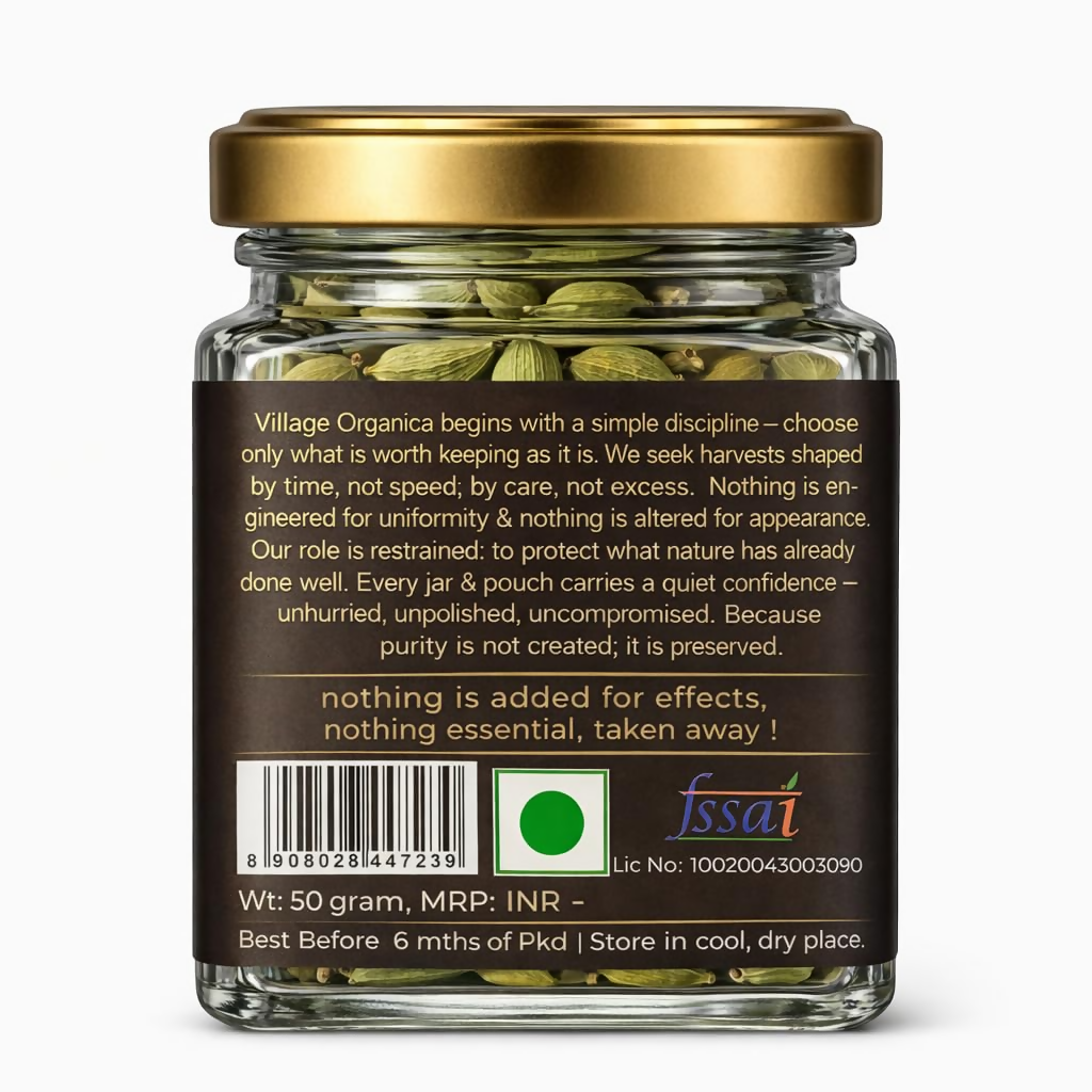 Village-Organica Green Cardamom (Elaichi) Whole – Handpicked