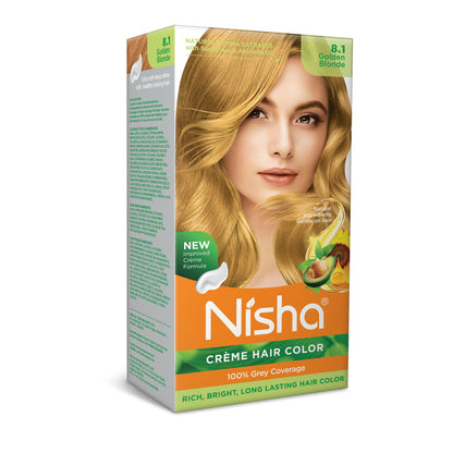Nisha Creme Hair Color for Women - Golden Blonde