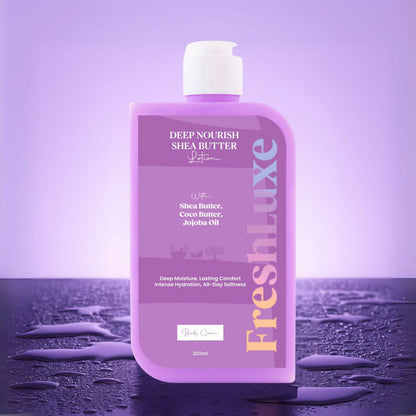 FreshLuxe Shea Butter Lotion with Coco Butter & Jojoba Oil For Deep Moisturization