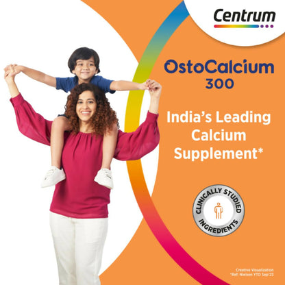 Centrum OstoCalcium 300 Suspension for Kids, Vit D & Calcium to support Growth, Strong Bones & Teeth