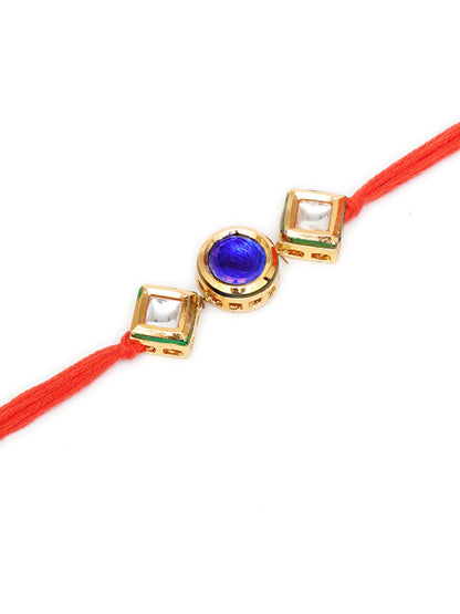 Designer kundan Rakhi - Ruby Raang