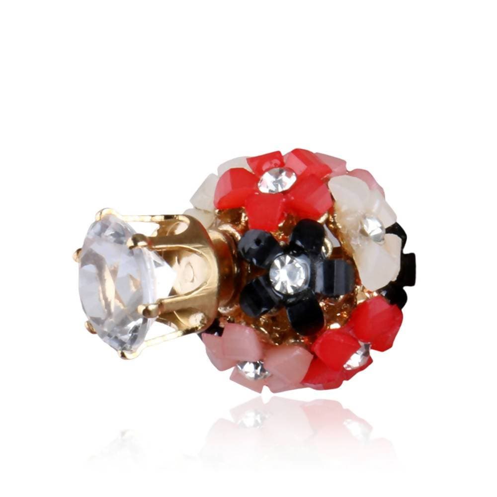 Trendoo Jewelry Gold-Polished Stylish Fancy Party Wear Multi Color Studs