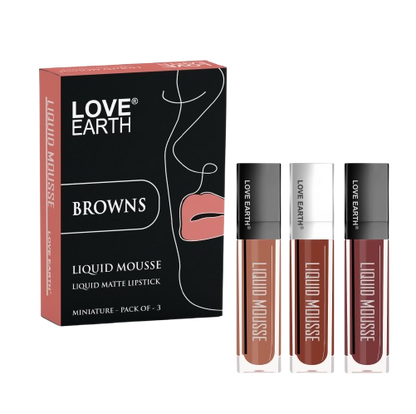 Love Earth Liquid Mousse Matte Lipstick - Browns