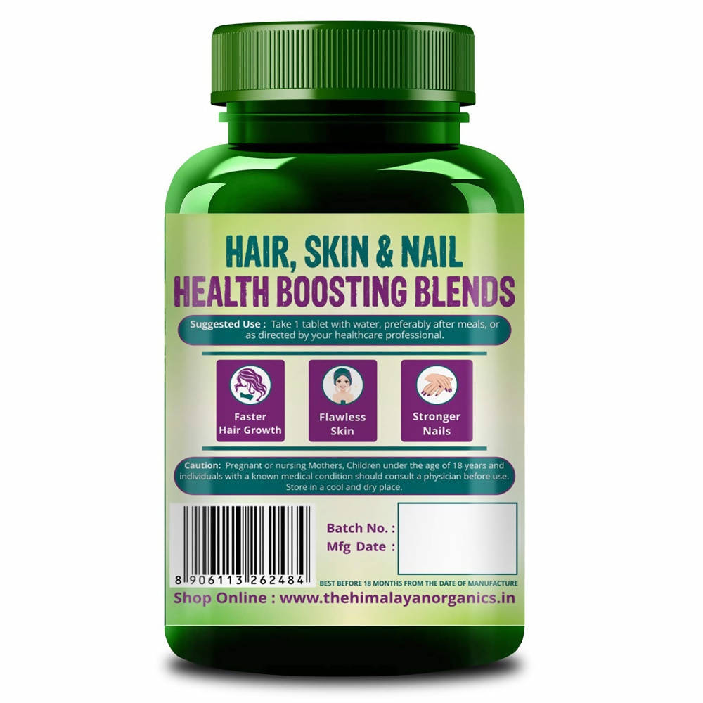 Himalayan Organics Biotin 10000 Mcg with Keratin + Piperine Tablets - 90 Tabs