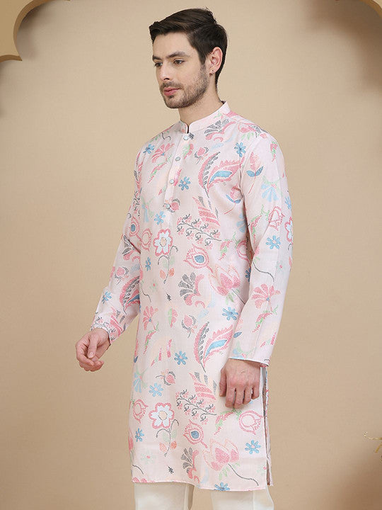 Anouk Mirage Floral Printed Mandarin Collar Kurta