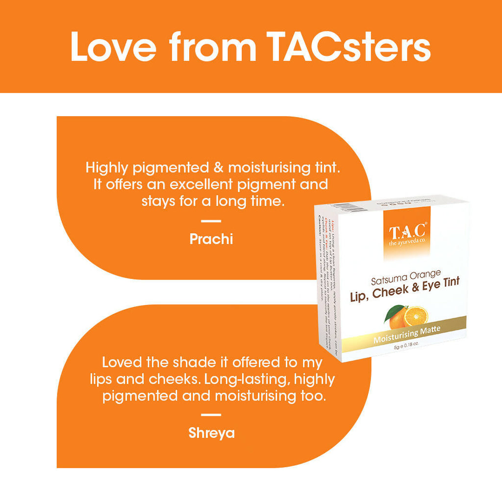 T.A.C - The Ayurveda Co. Satsuma Orange Lip, Cheek & Eye Tint