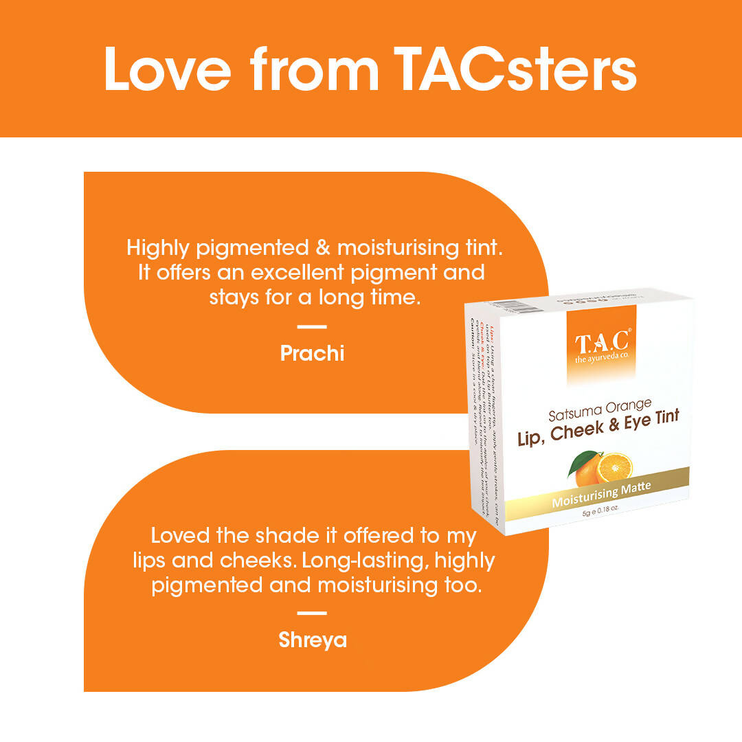 T.A.C - The Ayurveda Co. Satsuma Orange Lip, Cheek & Eye Tint