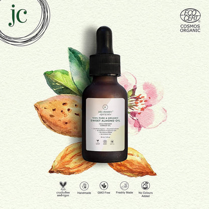 Juicy Chemistry Pure & Organic Sweet Almond Oil For Cold Pressed Carrier Oil