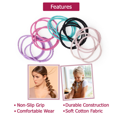 Bronson Professional Elastic Hair Rubber Bands Hair Ties Soft Stretchable Multicolor