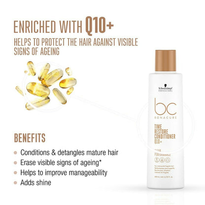 Schwarzkopf Professional New Bonacure Q10+ Time Restore Range Clean Combo