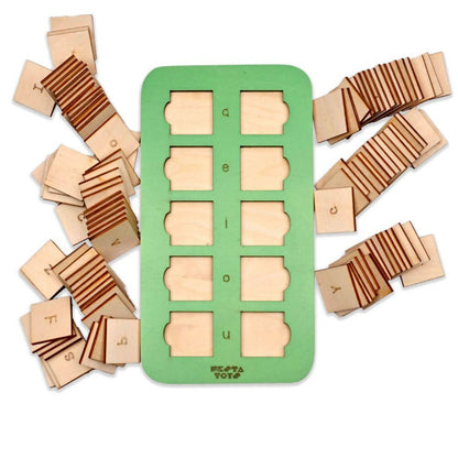 Nesta Toys CVC Board | 3 Letter Word Builder | Phonics Toy