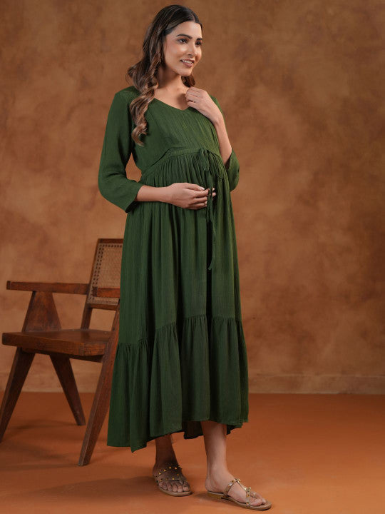 Anayna Fit & Flared Maternity Ethnic Dresses