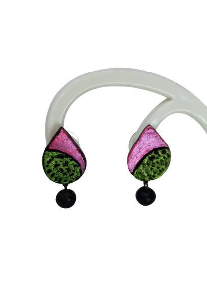 Terracotta Water Drop Ear Studs