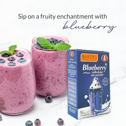 BAKERS Premium Milk Shake Mix - Blueberry, Badam, Butterscotch & Chocolate