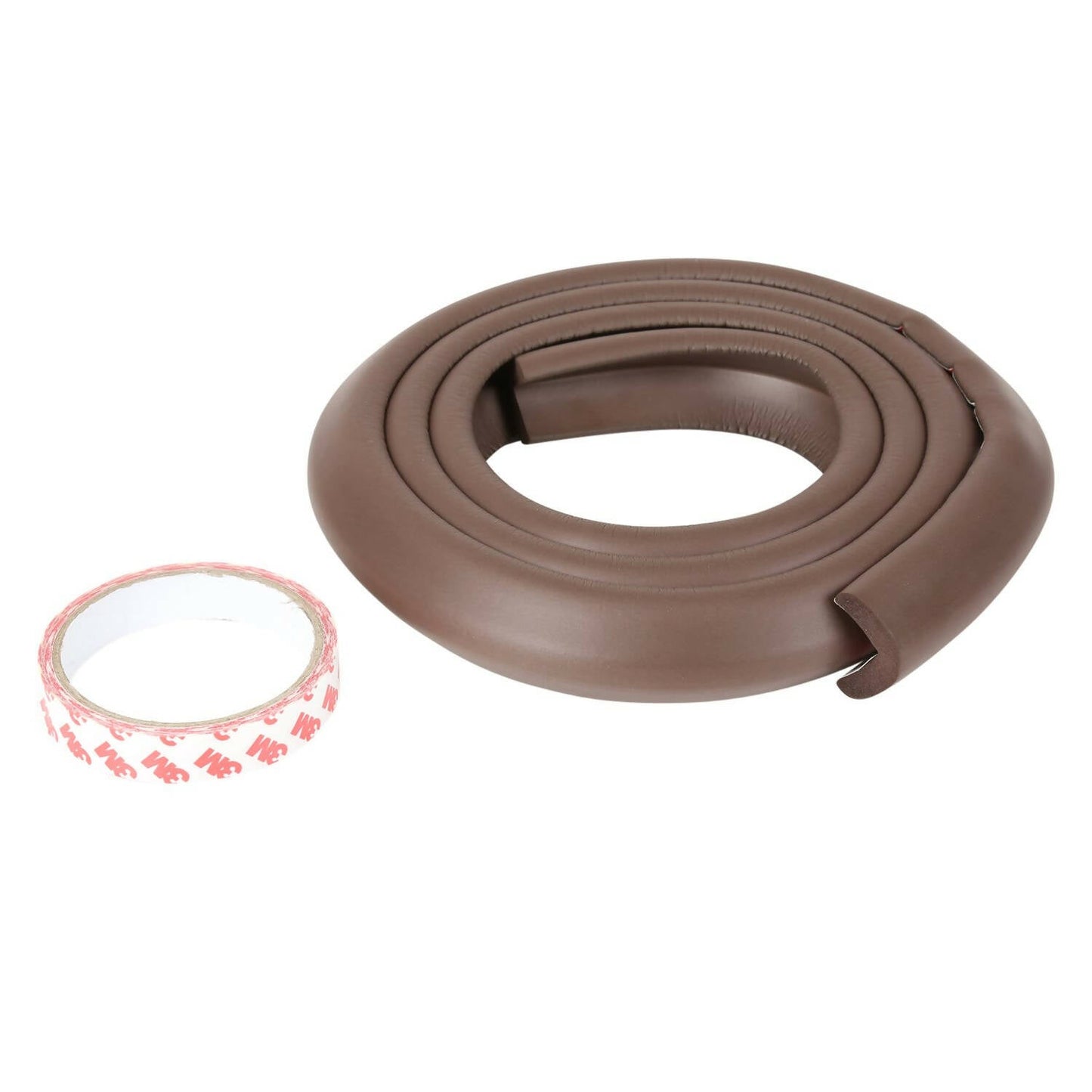 Safe-O-Kid Unique High Density L-Shaped 2 Mtr Long Large 4 Edge Guard Strips - D.Brown