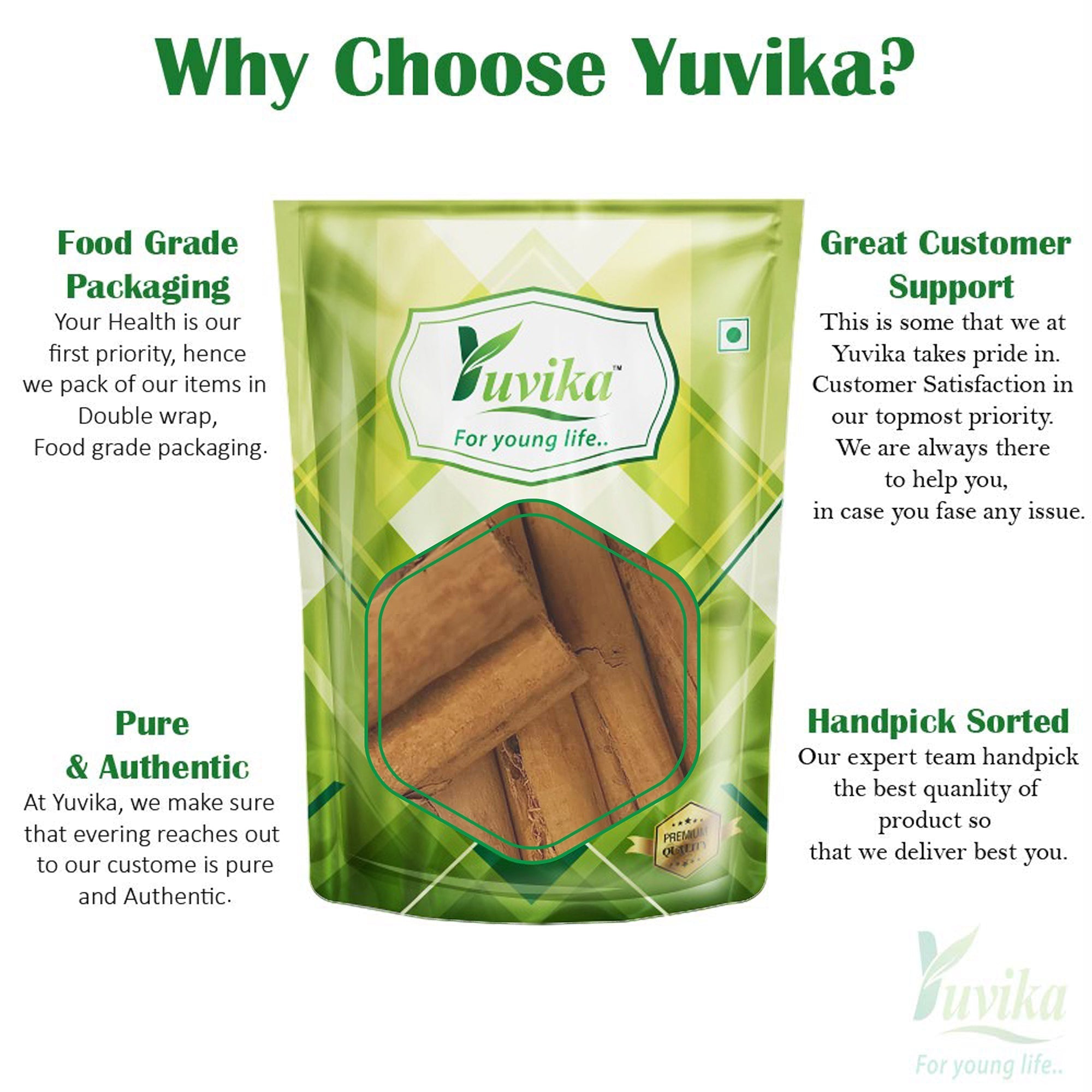 Yuvika Dalchini Sticks Sri Lankan Cylone Cinnamon Quills
