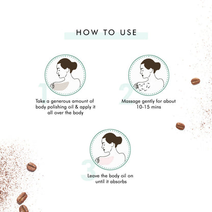 mCaffeine Raw Coffee Body Polishing Oil - 100 ml