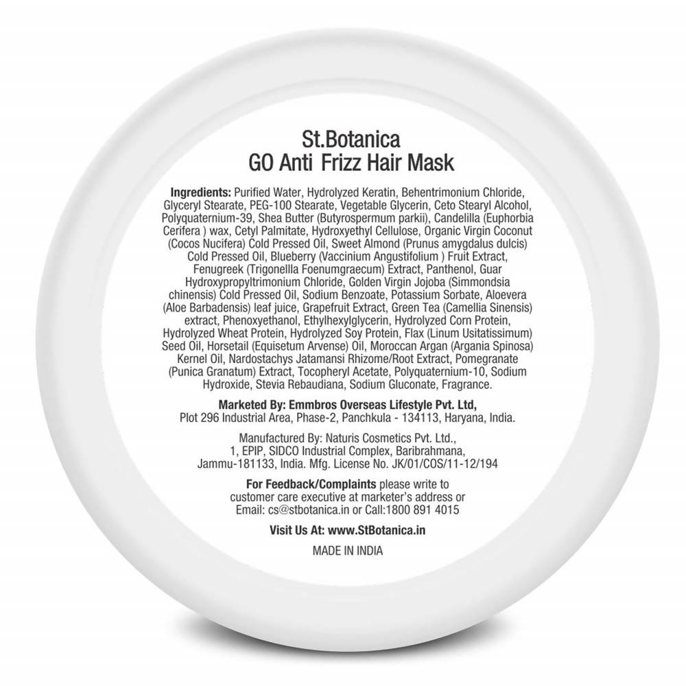 St.Botanica GO Anti Frizz Hair Mask - 200 gms