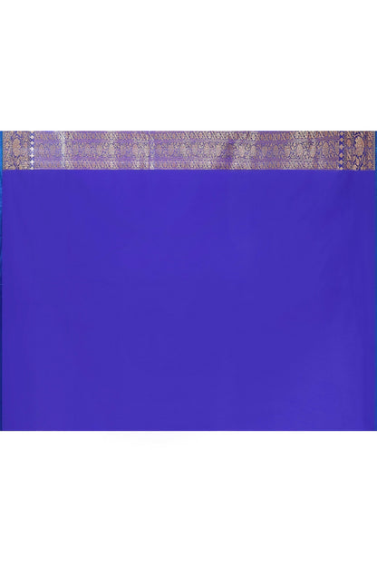 Joban Fashion Ink Blue Banarasi Soft Pure Handloom Banarasi Silk Saree