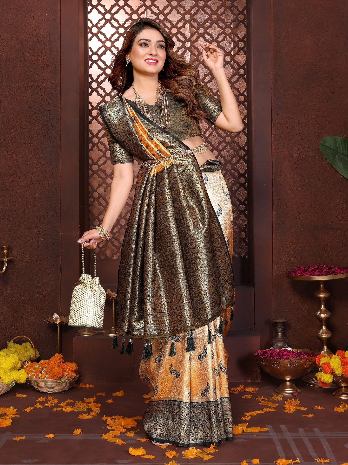 Anaita Banarasi Tissue Silk Saree