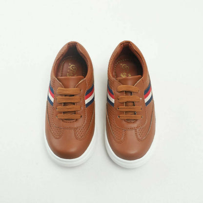 Tiny Bugs Boys Lace Up Casual Sheos - Tan