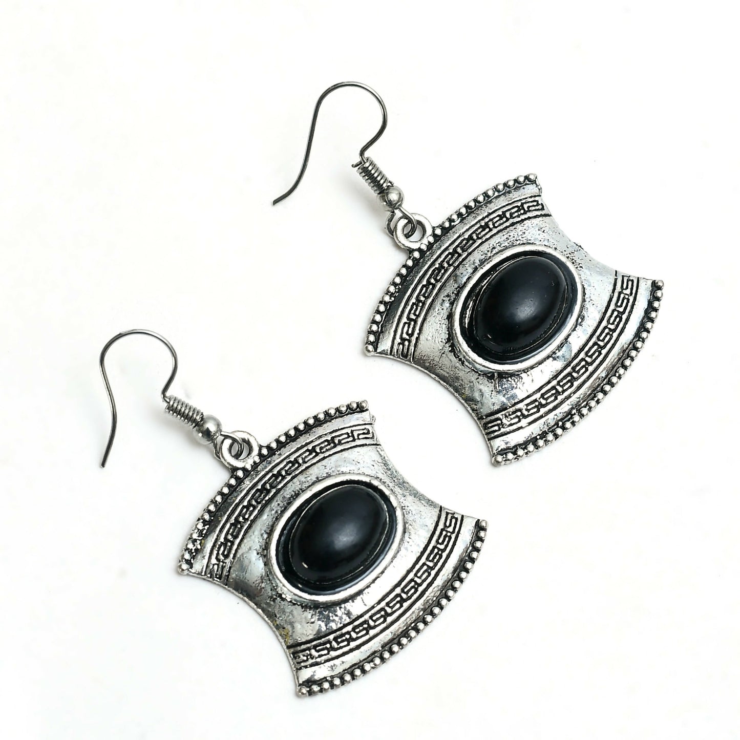 Mominos Fashion Johar Kamal Oxidised Silver-Plated Stone Work Long Necklace Handicraft