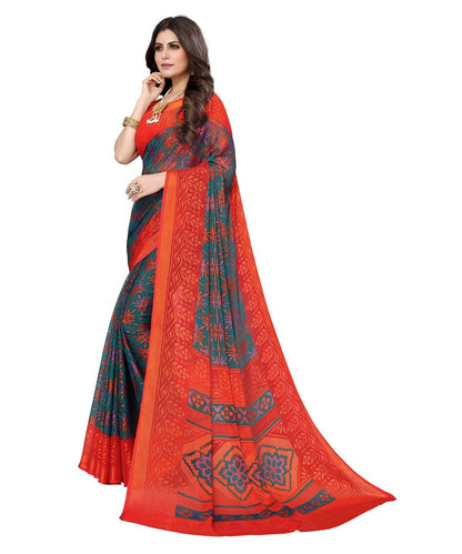 Vamika Rama Green Chiffon Brasso Bollywood Style Woven Saree (DEVINA RAMA)
