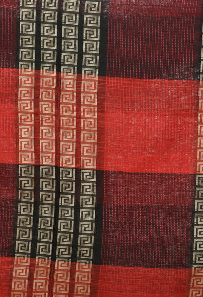 Mominos Fashion Moeza Handloom Cotton Red Tone Dupatta