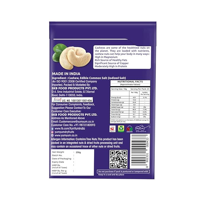 Yum Yum Roasted & Salted Cashews Box
