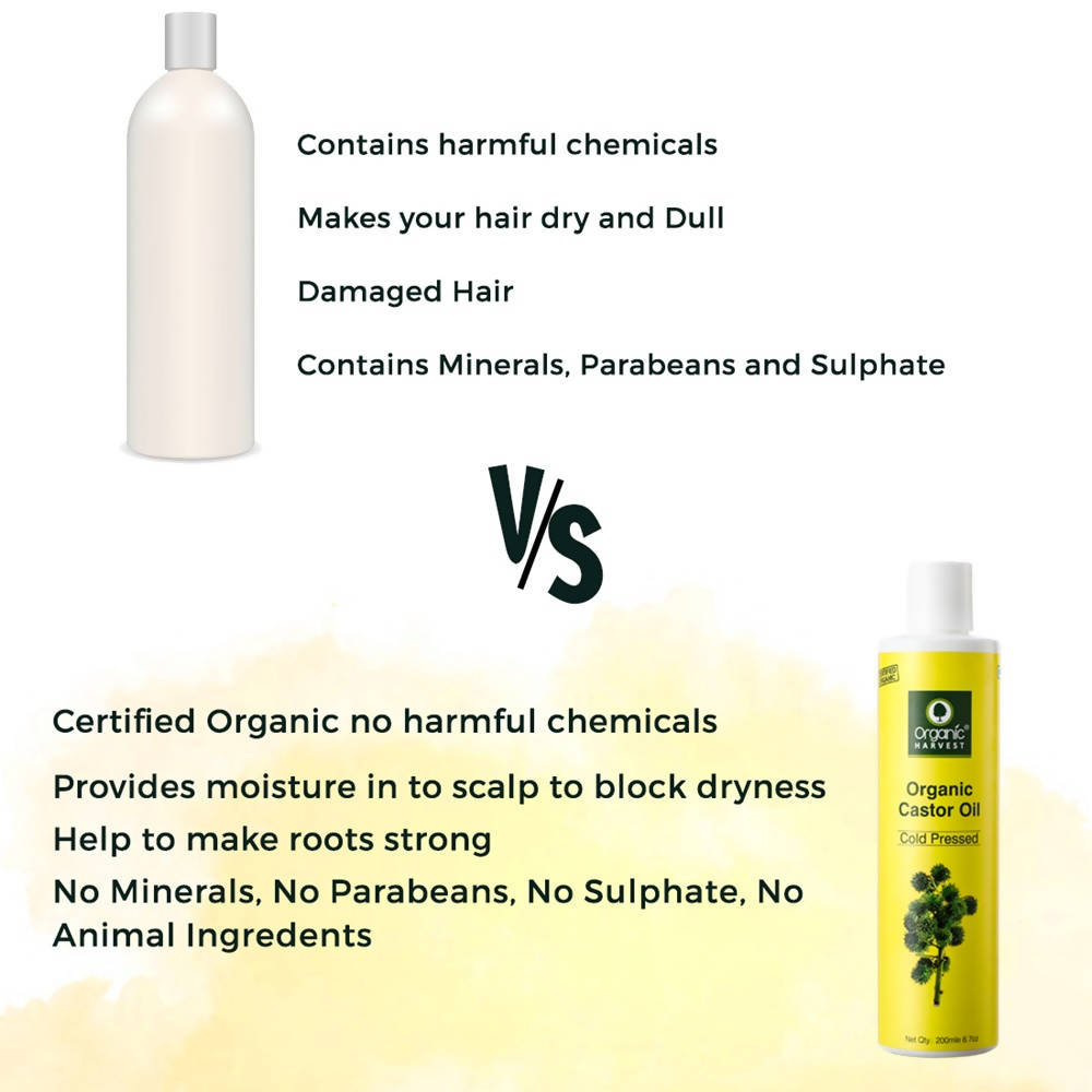 Organic Harvest Cold Pressed Organic Castor Oil - 200 ml