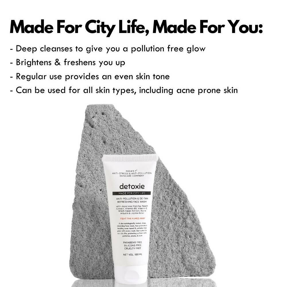 Detoxie Anti-Pollution & De-Tan Refreshing Face Wash - 100 ml