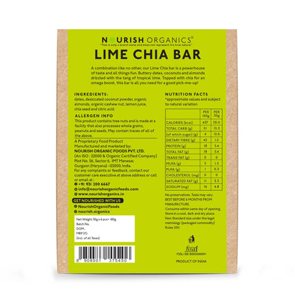 Nourish Organics Lime Chia Bar